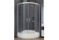 Sprchový kout čtvrtkruhový Besco Modern 185, 80x80cm, sklo čiré, profil chrom