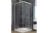 Sprchový kout čtvercová Besco Modern 185, 80x80cm, sklo čiré, profil chrom
