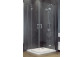 Sprchový kout pětiúhelníkový Besco Viva 195, 90x90cm, levá, sklo čiré, profil chrom