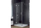 Sprchový kout čtvercová Besco Viva 195, 80x80cm, rohový vstup, sklo čiré, profil chrom
