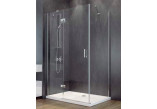 Sprchový kout čtvercová Besco Viva 195, 80x80cm, pravá, sklo čiré, profil chrom