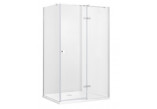 Sprchový kout obdélníková Besco Pixa, 100x90cm, pravá, sklo čiré, profil chrom