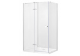 Sprchový kout obdélníková Besco Pixa, 100x90cm, levá, sklo čiré, profil chrom