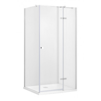 Sprchový kout obdélníková Besco Pixa, 120x90cm, pravá, sklo čiré, profil chrom