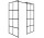 Sprchový kout Walk In Besco Excea, 100x80cm, motyw kraty, profil černá matnáný