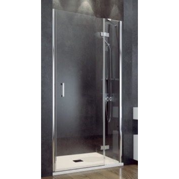 Sprchový kout Walk In Besco Excea, 120x90cm, motyw kraty, profil černá matnáný