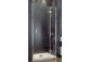 Sprchový kout Walk In Besco Excea, 120x90cm, motyw kraty, profil černá matnáný