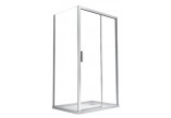 Boční panel dla dveře prysznicowych Besco Actis, 80x195cm, sklo čiré, profil chrom