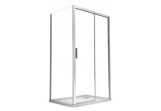 Boční panel dla dveře prysznicowych Besco Actis, 90x195cm, sklo čiré, profil chrom