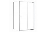Boční panel dla dveře prysznicowych Besco Duo Slide, 90x195cm, sklo čiré, profil chrom