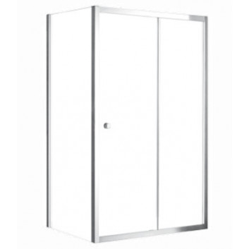 Boční panel dla dveře prysznicowych Besco Actis, 80x195cm, sklo čiré, profil chrom