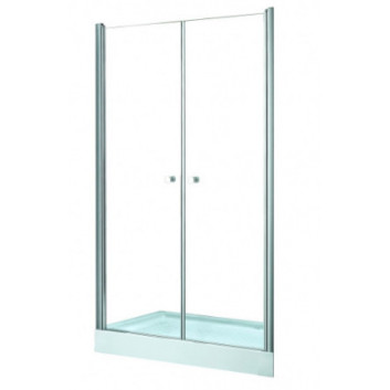 Dveře sprchové do niky Besco Sinco, 80x195cm, lítací, sklo čiré, profil chrom