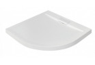Čtvrtkruhová vanička Besco Axim Ultraslim, 80x80cm, akrylátový, bílý
