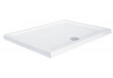 Sprchová vanička pravoúhlý Besco Alpina Slimline, 100x80cm, akrylátový, bílý