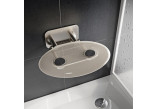 Sedačka sprchové Ravak OVO-P Clear, 41x35cm, skládací, černé