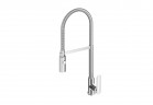 Dřezová baterie Kohlman Experience, stojící, výška 55,5cm, výsuvná sprcha, chrom