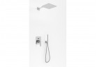 Podomítkový sprchový set Kohlman Experience, s hlavovou sprchou kwadratową 35cm, chrom