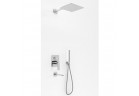 Podomítkový sprchový set Kohlman Experience, s hlavovou sprchou kwadratową 20cm, 3 výstupy vody, chrom