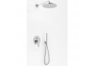 Sprchový set Kohlman Proxima, podomítkový, kulatá horní sprcha 40cm, chrom