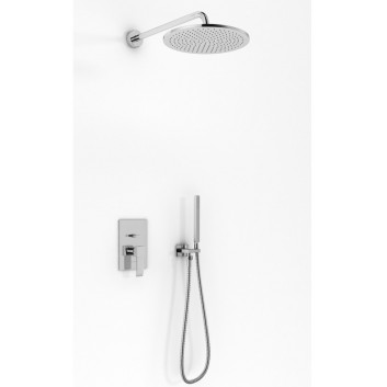 Sprchový set Kohlman Gixs, podomítkový, kulatá horní sprcha 20cm, chrom