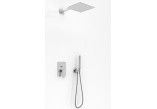 Sprchový set Kohlman Axis, podomítkový, kulatá horní sprcha 20cm, 2 výstupy vody, chrom