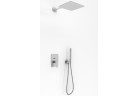 Sprchový set Kohlman Excelent, podomítkový, čtvercová horní sprcha 25cm, 2 výstupy vody, chrom