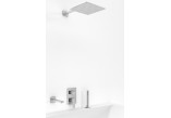 Sprchový set Kohlman Excelent, podomítkový, čtvercová horní sprcha 20cm, 3 výstupy vody, chrom