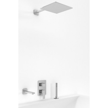 Sprchový set Kohlman Excelent, podomítkový, čtvercová horní sprcha 20cm, 3 výstupy vody, chrom