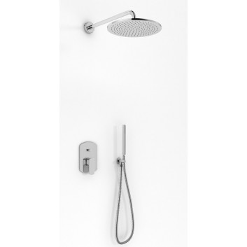 Sprchový set Kohlman Excelent, podomítkový, čtvercová horní sprcha 20cm, 1 wyjście vody, chrom