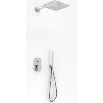 Sprchový set Kohlman Foxal, podomítkový, kulatá horní sprcha 20cm, 2 výstupy vody, chrom