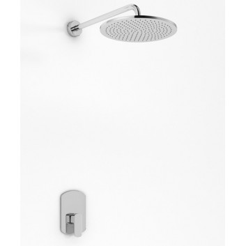 Vanová souprava Kohlman Foxal, podomítkový, kulatá horní sprcha 20cm, 3 výstupy vody, chrom