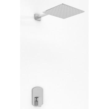 Sprchový set Kohlman Foxal, podomítkový, kulatá horní sprcha 20cm, 1 wyjście vody, chrom