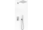 Sprchový set Kohlman Saxo, podomítkový, čtvercová horní sprcha 25cm, 2 výstupy vody, chrom