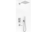 Sprchový set Kohlman Saxo, podomítkový, čtvercová horní sprcha 20cm, 2 výstupy vody, chrom