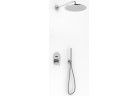 Sprchový set Kohlman Boxine, podomítkový, kulatá horní sprcha 40cm, 2 výstupy vody, chrom