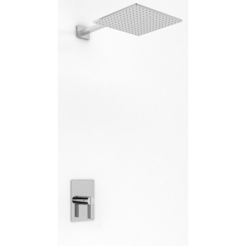 Sprchový set Kohlman Saxo, podomítkový, čtvercová horní sprcha 20cm, 1 wyjście vody, chrom