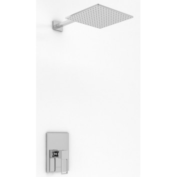 Sprchový set Kohlman Dexame, podomítkový, čtvercová horní sprcha 20cm, 1 wyjście vody, chrom