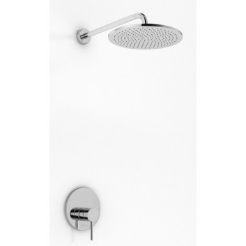 Sprchový set Kohlman Boxine, podomítkový, kulatá horní sprcha 20cm, 1 wyjście vody, chrom