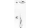 Sprchový set Kohlman Maxima, podomítkový, kulatá horní sprcha 20cm, 2 výstupy vody, chrom
