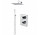 Sprchový set Vema Lys, podomítkový, baterie termostatická, 2 výstupy vody, horní sprcha čtvercová 20cm, chrom