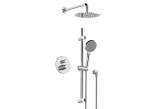 Sprchový set Graff Shoreland, podomítkový, baterie termostatická, kulatá horní sprcha 250mm, sluchátko 3-funkční, leštený chrom