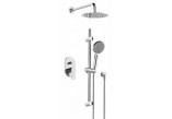 Sprchový set Graff Shoreland, podomítkový, kulatá horní sprcha 250mm, sluchátko 3-funkční, leštený chrom