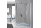 Čtvercový sprchový kout obdélníková Sanplast Prestige III KNDJ2/PRIII-80x110-S smW0, univerzální, 80x110cm, křídlové dveře, saténový stříbrný profil
