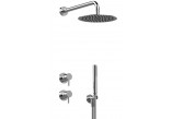 Sprchový set Graff Java, podomítkový, kulatá horní sprcha 250mm, sluchátko 1-funkční, leštený chrom