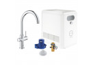 Souprava Grohe Blue Professional, jednostka chłodząca s baterií ve tvaru C, do vody gazowanej, obracana výtokové rameno, chrom 