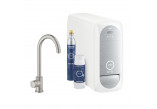 Souprava startowy Grohe Blue Home, jednostka chłodząca s baterií ve tvaru C, do vody gazowanej, obracana výtokové rameno, chrom 