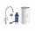 Souprava Grohe Red Duo s baterií kuchenną ve tvaru C a bojlerem w rozmiarze M, obracana výtokové rameno, chrom