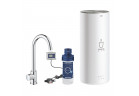 Souprava Grohe Red Mono s ventilem sztorcowym ve tvaru C a bojlerem w rozmiarze L, obracana výtokové rameno, chrom