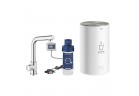 Souprava Grohe Red Mono s ventilem sztorcowym ve tvaru L a bojlerem w rozmiarze M, obracana výtokové rameno, chrom