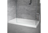 Sprchová vanička pravoúhlý Novellini Custom, 180x80cm, montáž na podlahu, výška 3,5cm, akrylát, możliwość przycinania, bílý matnáný